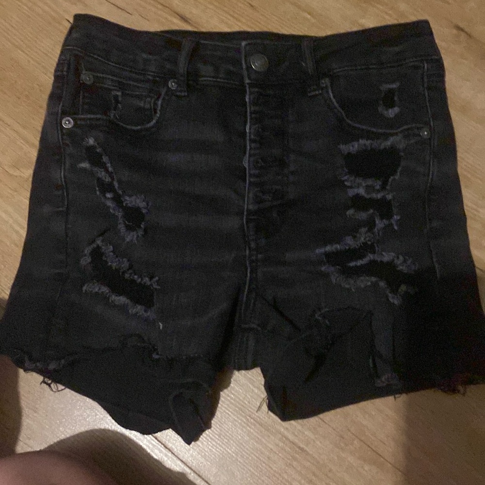 black shorts